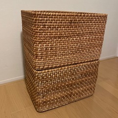 無印良品　重なるラタン　大サイズ　2つの画像