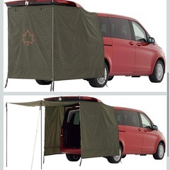 ロゴス（LOGOS） ミニバンリビング カーキャンプ用強力タープ吸盤付き ほぼ新品の画像