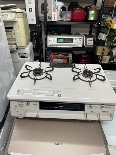 配送可能　保証付き ガステーブルコンロ パロマ 2023年製ホワイト IC-S89SH-R 12A13A [約60cm /都市ガス12・13A /左強火]