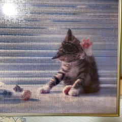 子猫のパズル　完成品の画像