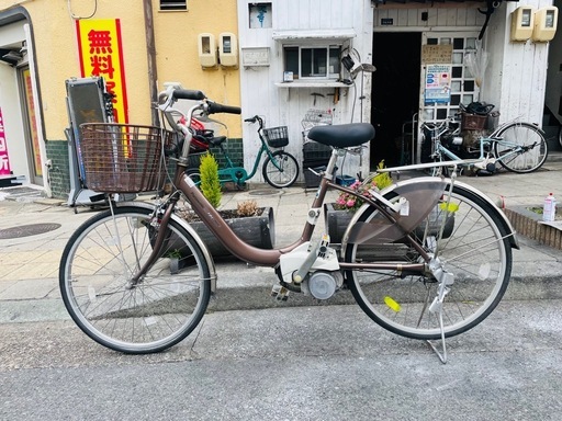『ＳＡＬＥ　３０％』　電動自転車　パナソニック　２４インチ　バッテリー　充電器　付き　茶色　配達可能