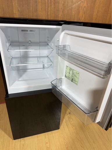 C1607 TWINBIRD ツインバード 2ドア冷蔵庫 121L 2024年製 ガラストップ 冷蔵トレー欠品