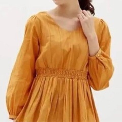 GU   ペプラム   ブラウスの画像