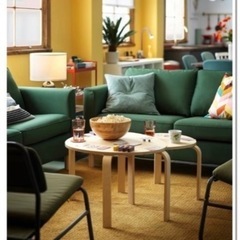 IKEA(イケア) SVALSTA ネストテーブル2点セット, ホワイトステイン (10280712) の画像