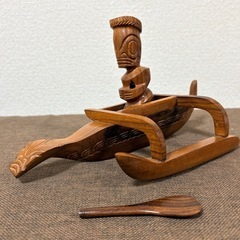 タヒチ　木彫り　ハンドメイドの画像
