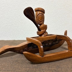 タヒチ　木彫り　ハンドメイドの画像