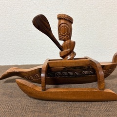 タヒチ　木彫り　ハンドメイドの画像