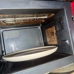 山善　オーブンレンジ MOR-Y165（R）　ヘルツフリー　2017年製【汚れあり】の画像