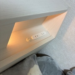 【ニトリ】収納付きシングルベッド（コンセント付き）の画像