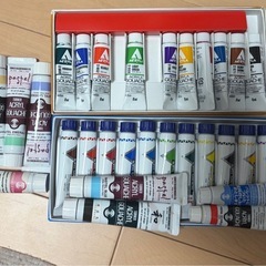 転売目的NG 　キャンバス　　アクリルガッシュ　筆の画像