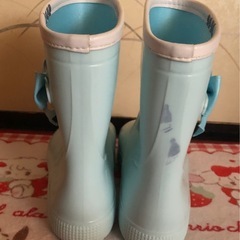 長靴23㎝　水色　キッズ女の子の画像