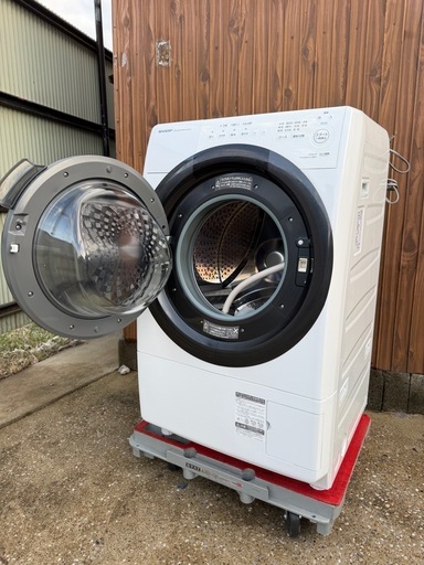 【美品3か月保証】　SHARP ドラム式 洗濯機 シャープ 2023年製 7kg ES-S7H-WL