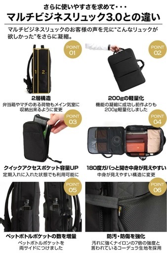 【新品未使用】Evoon マルチビジネスリュック4.0 大容量 35L 拡張機能 多機能