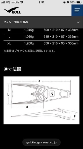 GULLガル supermew フルフットフィン