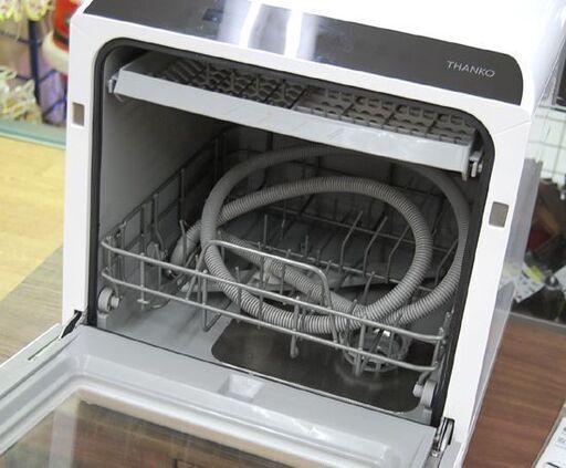 THANKO 食器洗い乾燥機 STTDWADW 2～3人用 16点 2022年製 ラクア ホワイト タンク式 動作確認済み サンコー 食洗器 札幌市 清田区 平岡