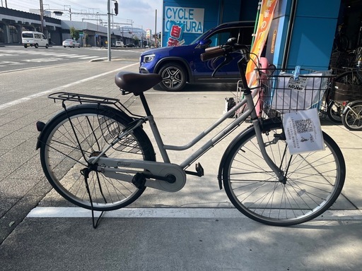 【大人用】整備済中古自転車 大日産業26型  最廉価 婦人車 グレー色 <自転車のオオムラ 静岡店>