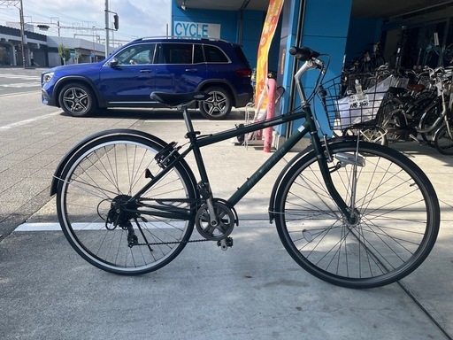 【大人用】整備済中古クロスバイク風シティ車 ミヤタ27型SJクロス 緑色 <自転車のオオムラ 静岡店>