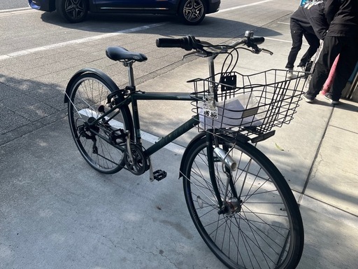 【大人用】整備済中古クロスバイク風シティ車 ミヤタ27型SJクロス 緑色 <自転車のオオムラ 静岡店>