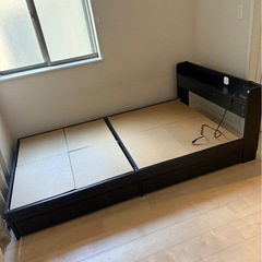 RASIK 引き出し収納付きセミダブルベッド 『Serest セレスト』   ＋マットレスの画像