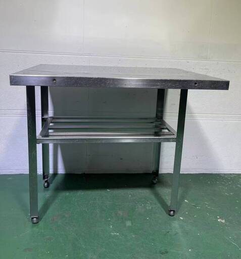 ★【中古品】ステンレス　作業台　調理台　業務用　厨房　寸法：幅900×奥行600×高さ800　【厨房市場八尾店】