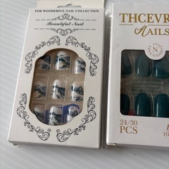 ネイルチップ24枚✖️2箱グリーン　　波の画像