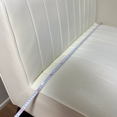 【 ダイニングソファ 2人掛け♡　ホワイト系 】の画像