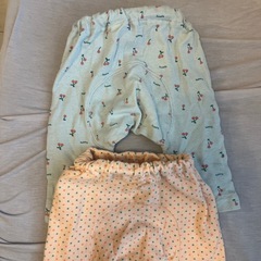 80cm  女の子ズボン 2着の画像