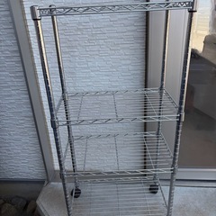 j031753 メタルラック スチールラック 4段 キャスター付の画像