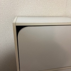 カラーボックス　扉付き　ホワイトの画像
