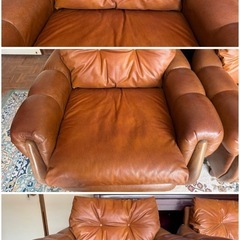 【GO-1626】マルニ オールドマルニ ソファセット 昭和レトロ アンティークの画像