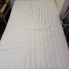 MUJI 無印良品 セミダブルベッド＋マットレス 195×120cm 美品（脚なし）の画像