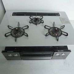 【中古】パロマ ビルトイン ガスコンロ 3口 LPガス PD-809WS-75CV 2022年製 ウィズナ ハイパーガラスコート 水無両面焼 プロパンの画像