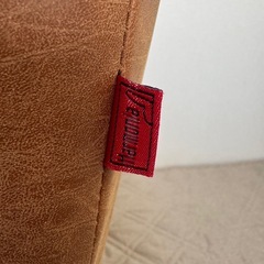 【2脚セット】Harmonia レザー調ソファ 椅子 キャメル グレージュの画像