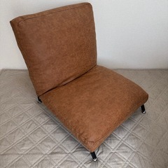 【2脚セット】Harmonia レザー調ソファ 椅子 キャメル グレージュの画像