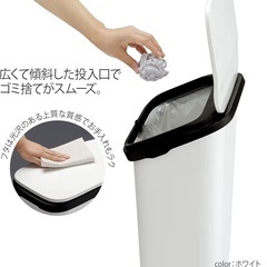 リス ゴミ箱 プッシュ ダストボックス ゆっくり開くフタ ウッド 19L smooth 20の画像