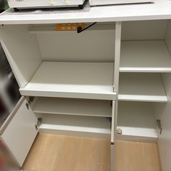 ニトリ　キッチン収納　食器棚　カップボード　キッチンボード　収納　白　の画像