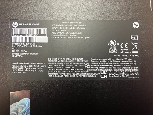 値下げしました！！HPデスクトップパソコン　キーボード・マウス付き