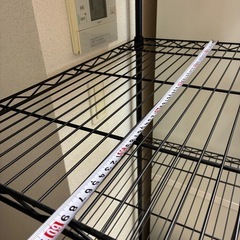 棚付きハンガーラック スチールラック 幅60 高さ170 ブラックの画像