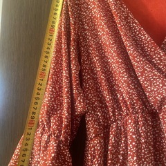 ワンピース　OLIVE des OLIVE　オレンジ　花柄の画像