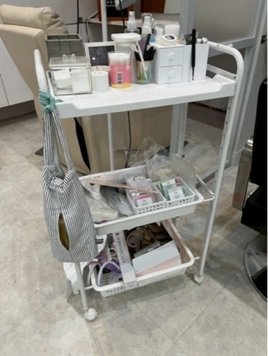 【お得なセット販売】可動式　美容椅子　まつ毛エクステ、まつ毛パーマ、エステ、マッサージ ワゴン