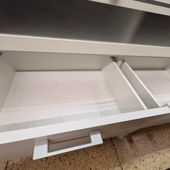 《リユースマン倉敷》TV台ホワイト  キャスター付き  ローラック 収納台の画像