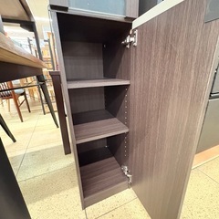《リユースマン倉敷》スリム食器棚 ブラウン 食卓収納 ※難アリの画像
