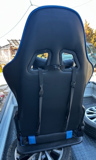 GTRACING ゲーミング　
チェア　座椅子 ブルー 破れなし 状態良好 ジーティーレーシング