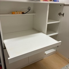 ニトリ　キッチン収納　食器棚　カップボード　キッチンボード　収納　白　の画像