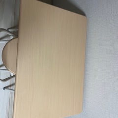 折りたたみ式 ナチュラル デスクと椅子セット CAINZの画像