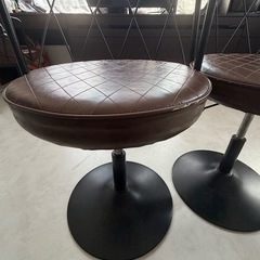 アンティークカウンターチェア3脚の画像