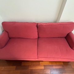 IKEA STOCKSUND（ストックスンド） 3人掛けソファ／レッド(廃盤)の画像