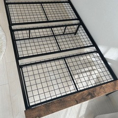 シングルベッドフレーム(バジーナSTN2 BK/MBR)の画像