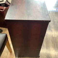 民芸調箪笥 4段 引き出し ダークブラウンの画像