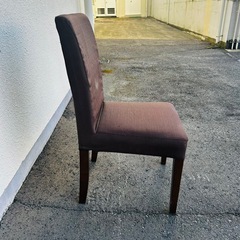 ダイニングチェア　カバー付　こげ茶　椅子の画像